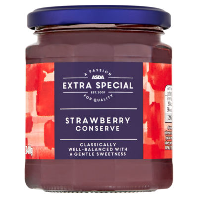 ASDA Extra Special strawberry jam 340g (British brand)