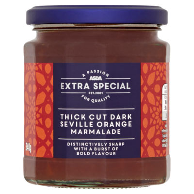 ASDA ASDA Extra Special Thick Cut Dark Seville Orange Marmalade 340g- Buy online at McGrocer