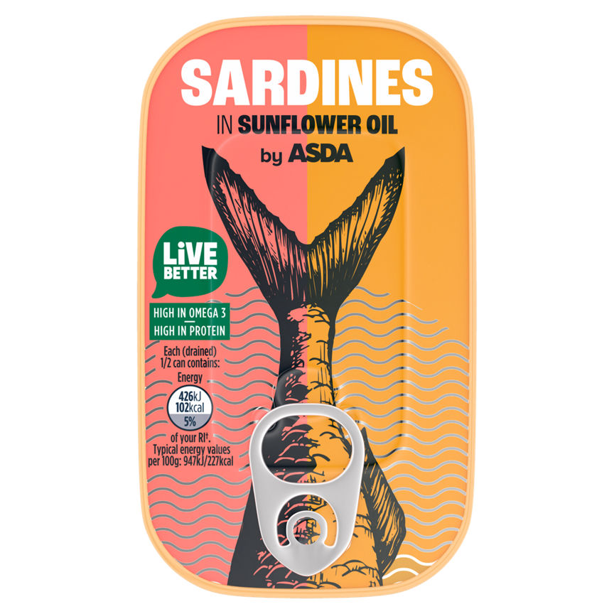 ASDA Sardines in Sunflower Oil 120g GOODS ASDA   