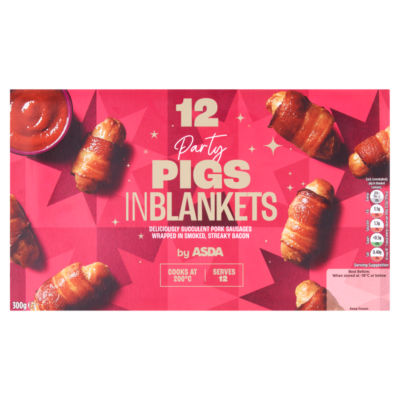 ASDA Party Pigs in Blankets 12 Pack 300g