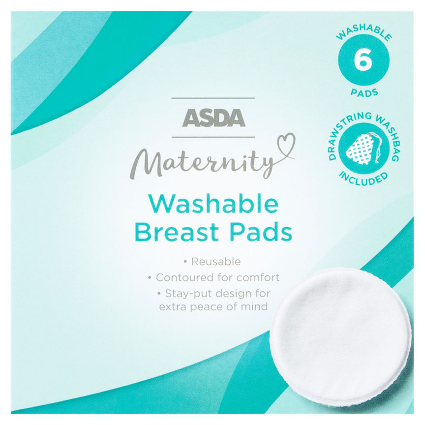 ASDA 6 Maternity Washable Breast Pads GOODS ASDA   