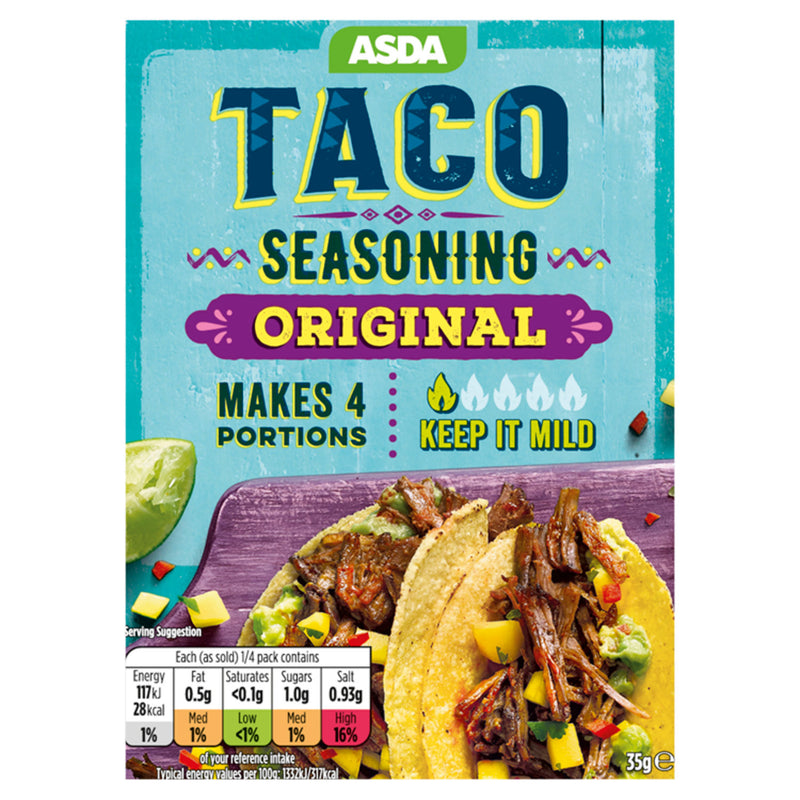 ASDA Taco Seasoning spice mix 30g - British product