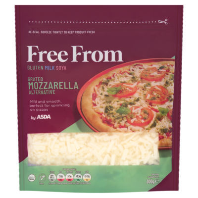 ASDA Free From Grated Mozzarella Alternative Vegan Cheese 200g