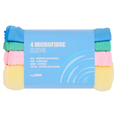 ASDA 4 Microfibre Cleaning Cloths