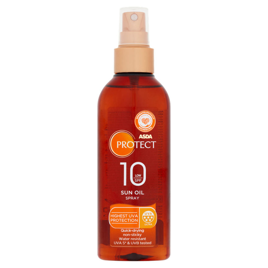 ASDA Protect Sun Oil Spray Low SPF 10 GOODS ASDA   