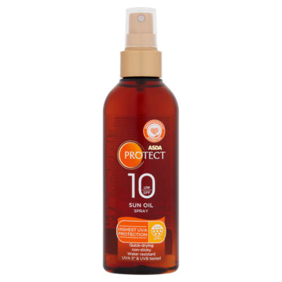 ASDA Protect Sun Oil Spray Low SPF 10