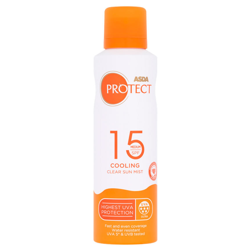 ASDA Protect Clear Sun Mist SPF 15 Medium GOODS ASDA   