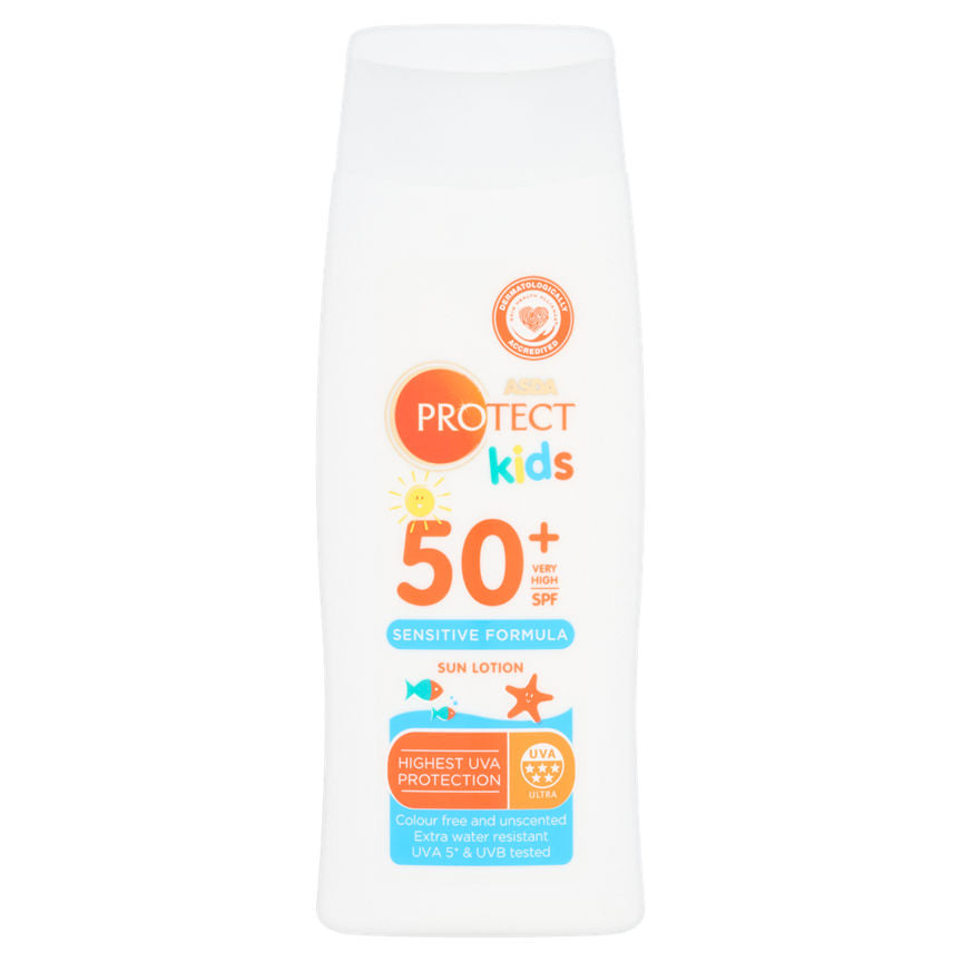 ASDA Protect Kids Sensitive Formula Sun Lotion High SPF 50