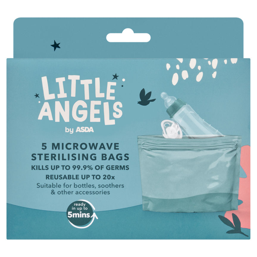 LITTLE ANGELS by ASDA 5 Microwave Sterilising Bags GOODS ASDA   