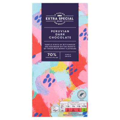 ASDA Peruvian dark chocolate 100g (British brand)
