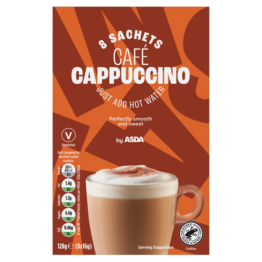 ASDA Cafe Cappuccino 8 x 16g (128g) GOODS ASDA   