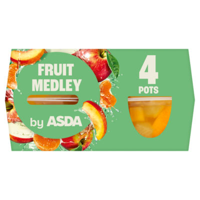 ASDA ASDA Fruit Medley Baby Fruit Pots 4 x 113g (452g)- Buy online at McGrocer