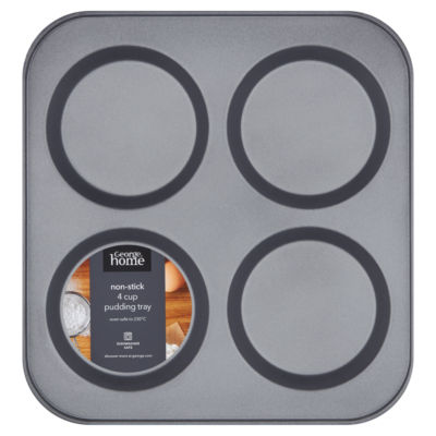 George Home Non-Stick 4 Cup Pudding Tray, UK version
