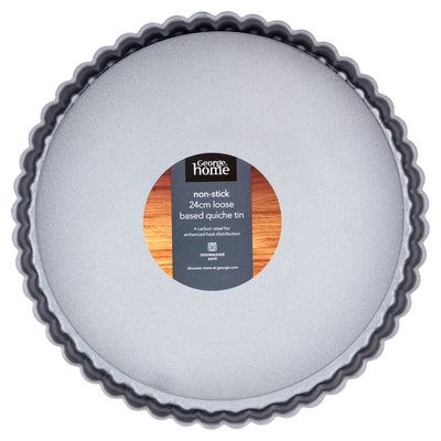 ASDA George Home Non-Stick Loose Based Quiche Tin- Buy online at McGrocer