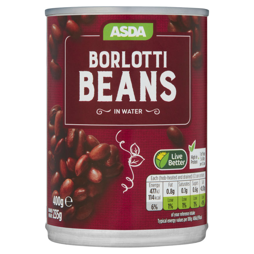 ASDA Borlotti Beans in Water 400g GOODS ASDA   