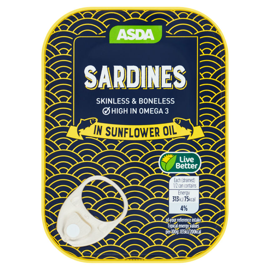 ASDA Skinless & Boneless Sardines in Sunflower Oil GOODS ASDA   