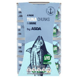 ASDA tuna chunks in brine 4 x 145g - British product