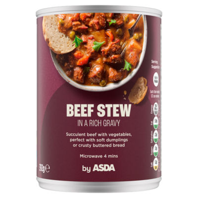 ASDA ASDA Beef Stew in Rich Gravy Canned Meat Stew 392g- Buy online at McGrocer