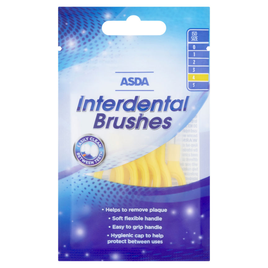 ASDA Interdental Brushes Yellow 0.7mm GOODS ASDA   