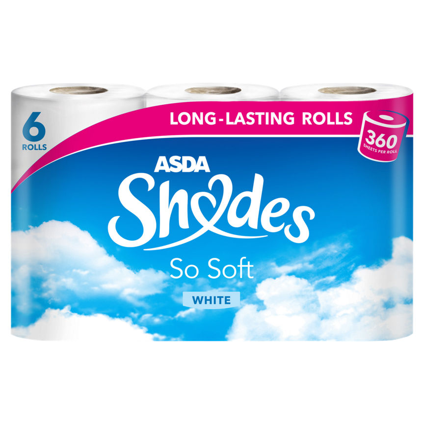 ASDA Shades So Soft Toilet Tissue 6 Rolls GOODS ASDA   