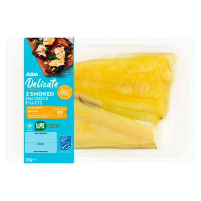 ASDA Filets d'Aiglefin Fumé Délicat Poisson 220g