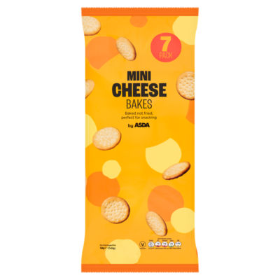 ASDA Mini Cheese Bakes cheese snack biscuits 168g - British product