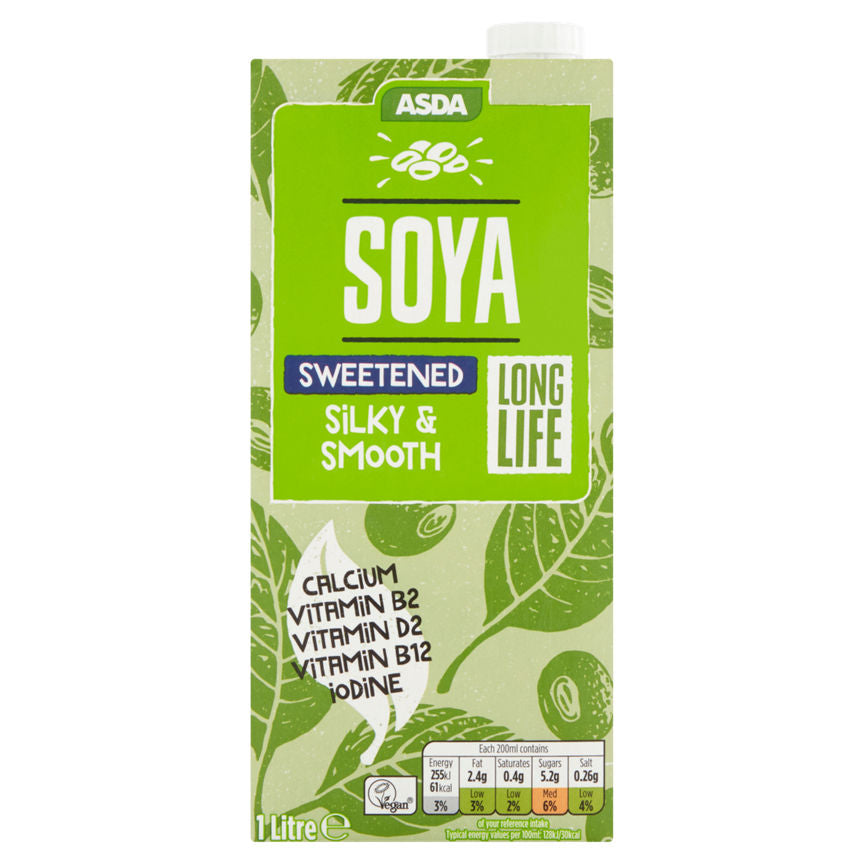 ASDA Free From Long Life Soya Drink Sweetened GOODS ASDA   