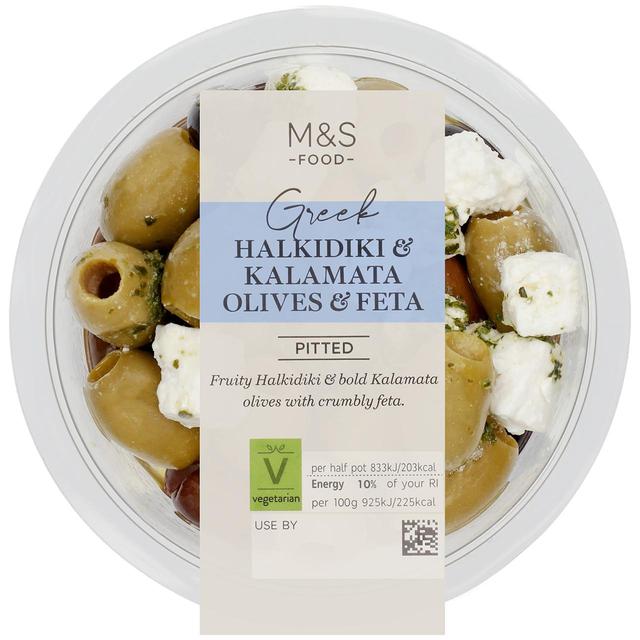 M&S Halkidiki Kalamata Olives & Feta   180g GOODS M&S   