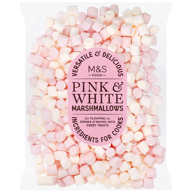 M&S Pink and White Mini Marshmallows   125g