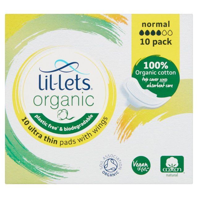 Lil-lets Organic Pads Normal   10 per pack