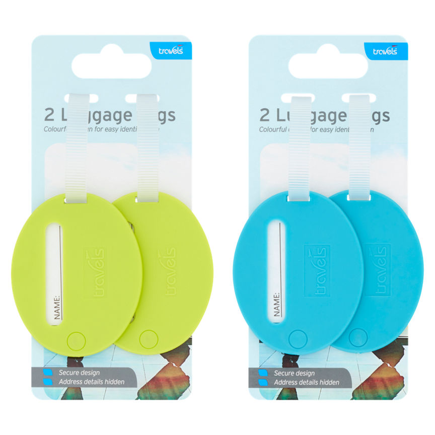 Travels 2 Luggage Tags GOODS ASDA   