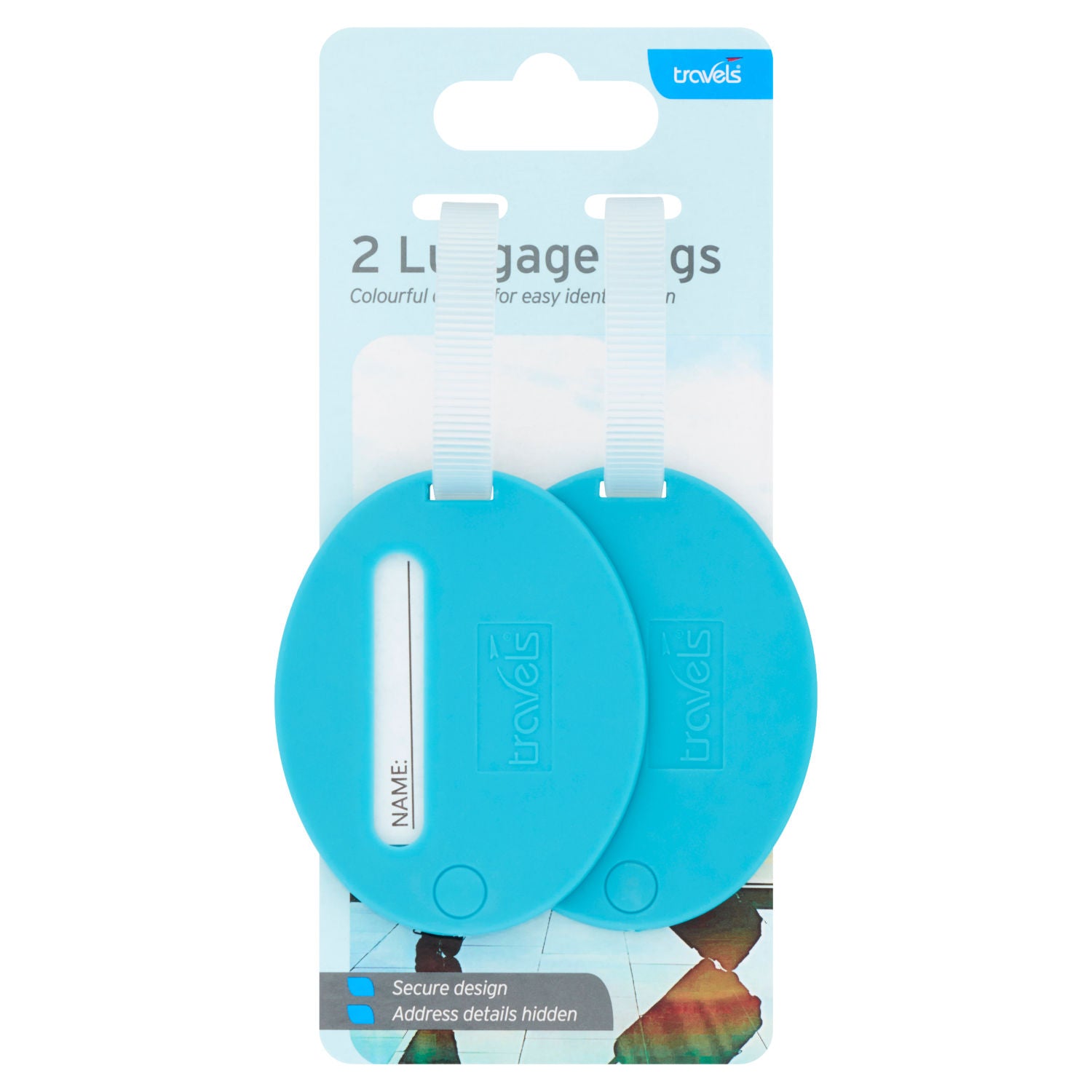 Travels luggage tags 2-pack (British brand)