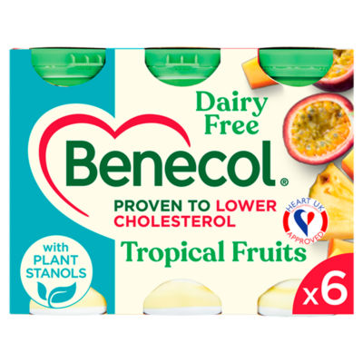 Benecol tropical fruits soya yogurt drink 393g - British product