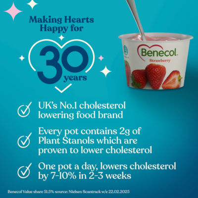 Benecol Strawberry Yogurt 4 x 115g (460g)