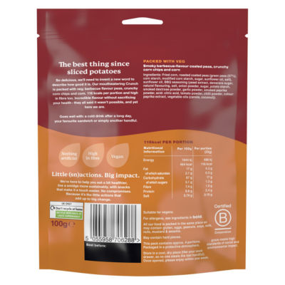 Graze smoky barbecue crunch snack 100g, UK version