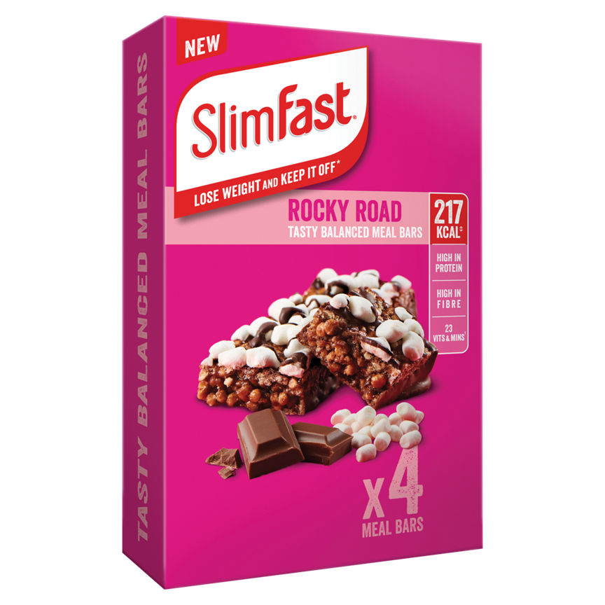 SlimFast Rocky Road Meal Bars 4 x 60g (240g)