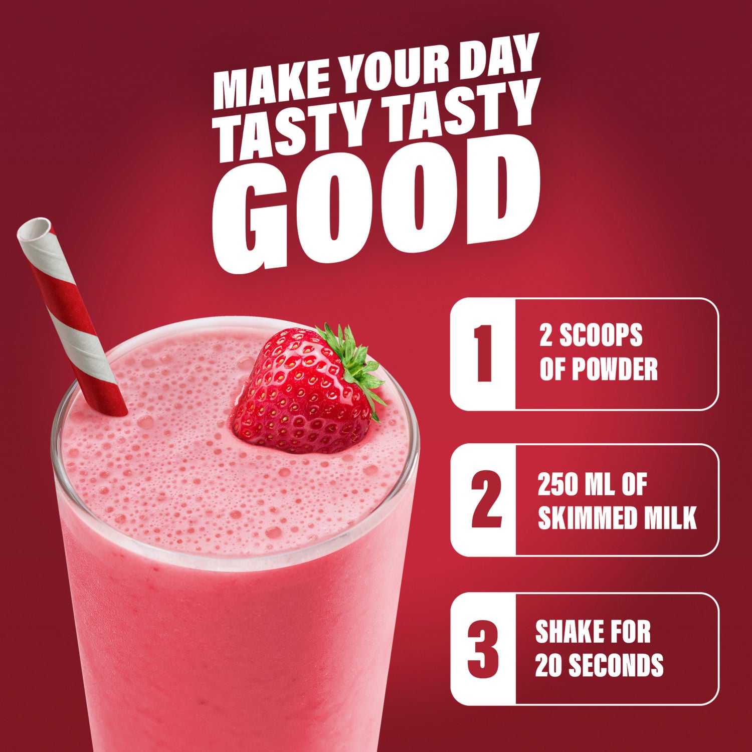 SlimFast strawberry meal replacement shake powder 365g (British brand)