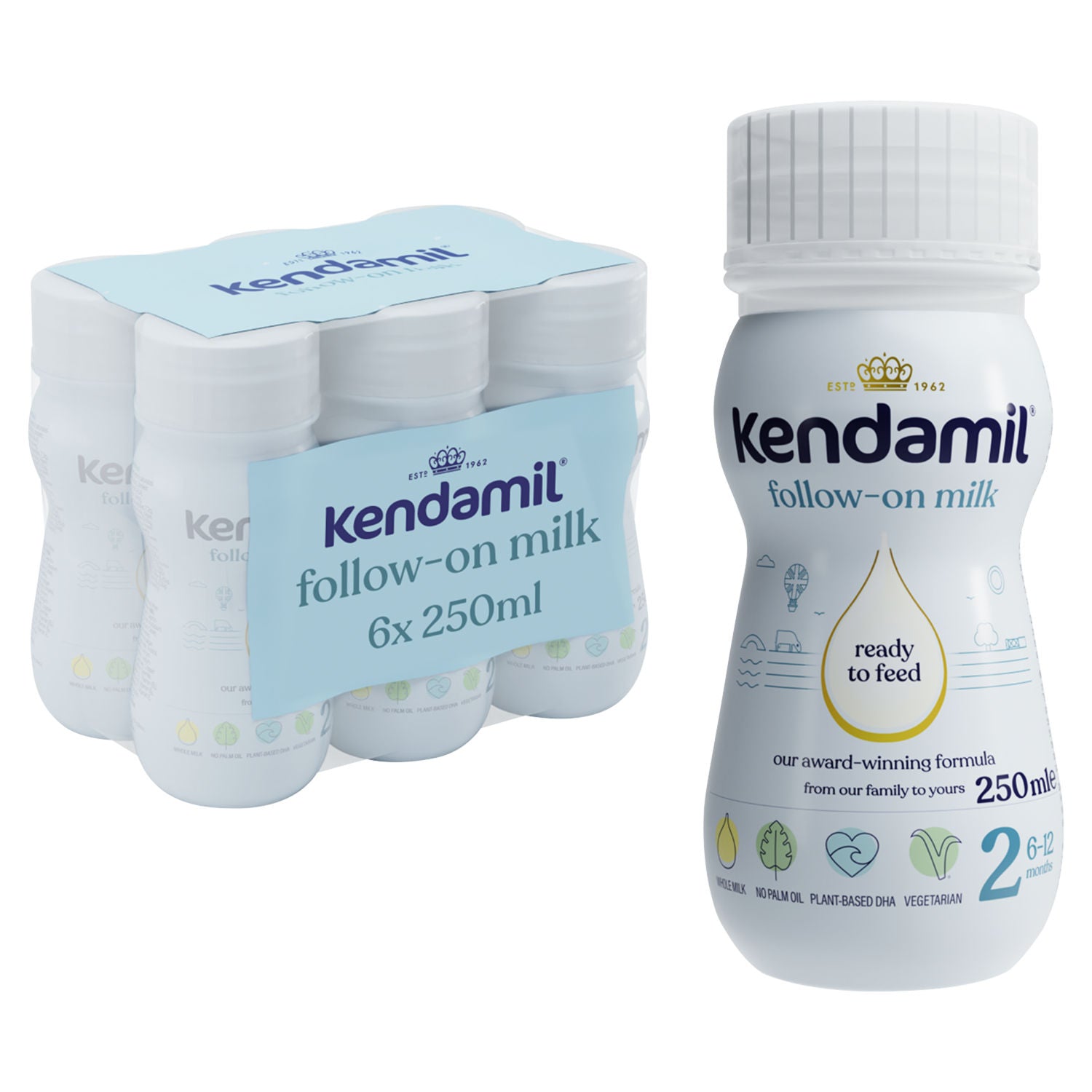 Kendamil follow-on milk stage 2 6x250ml - British product
