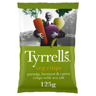 ASDA Tyrrells Sea Salted Veg Sharing Crisps 125g- Buy online at McGrocer