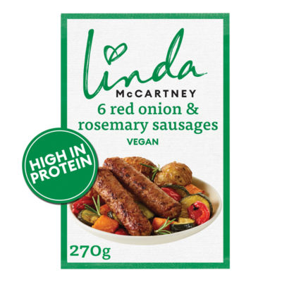 Linda McCartney 6 veganske rødløk- og rosmarinpølser 270 g