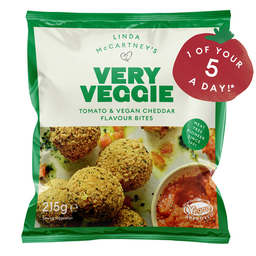 Linda McCartney's Very Veggie Tomato & Vegan Cheddar Flavour Bites 215g