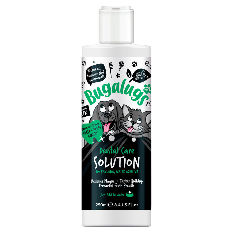Bugalugs dental care solution water additive 250ml, imported from the UK