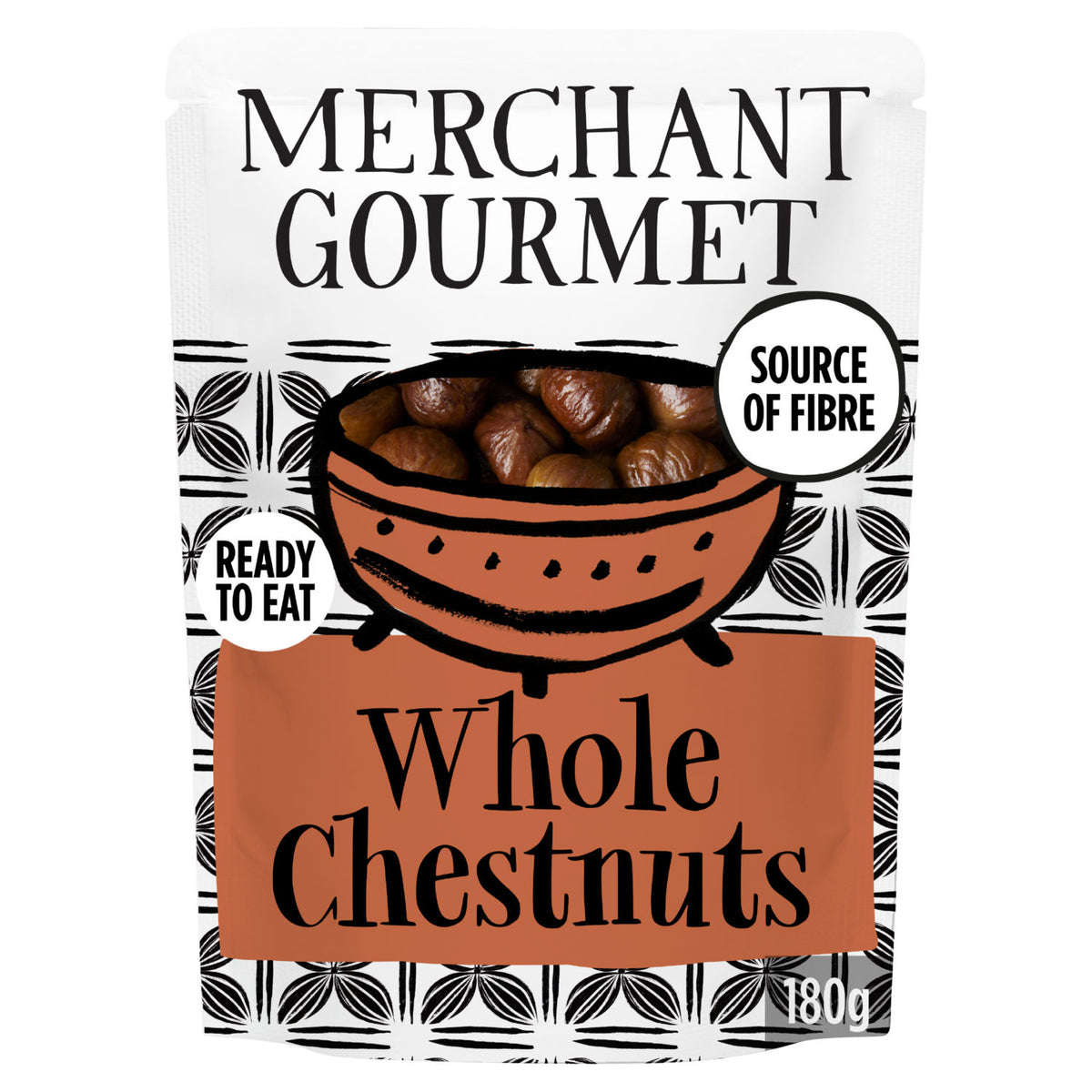 Merchant Gourmet whole chestnuts 180g, UK version