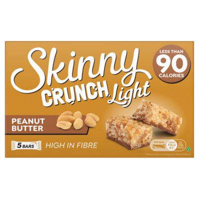 Skinny Crunch peanut butter cereal bars 5 x 20g - British product