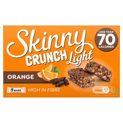 Skinny Crunch Light Orange bars 5 x 20g - British product