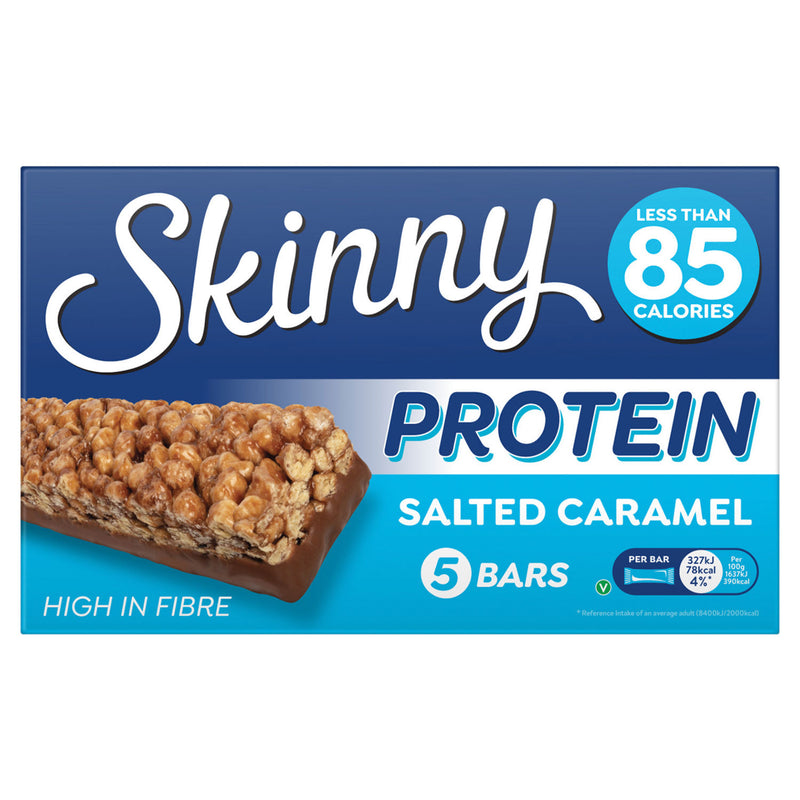 Skinny Brands protein salted caramel bars 5x20g, UK version
