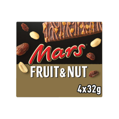 Mars Fruit & Nut chocolate bars multipack 4 x 32g - British product