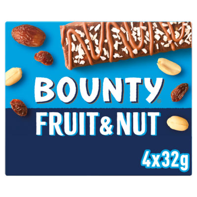 Bounty Triple Treat Fruit & Nut Milk Chocolate Snack Bars Multipack