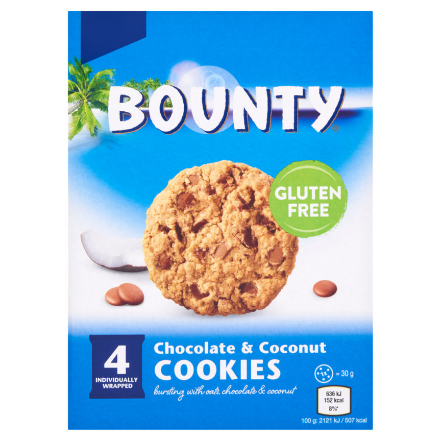 Bounty 4 Chocolate & Coconut Cookies 4 x 30g