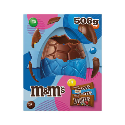 M&M's giant Easter egg milk chocolate and crispy 506g (British brand)